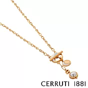 【Cerruti 1881】限量2折 義大利經典QAMAR項鍊 全新專櫃展示品(CN1113 玫瑰金)