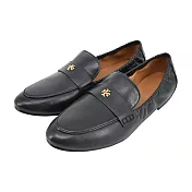 TORY BURCH 皮革芭蕾樂福鞋- US6.5 黑