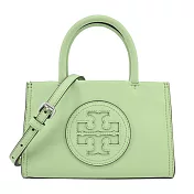 TORY BURCH ELLA BIO縫線皮革兩用托特包-迷你/ 薄荷綠