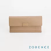 ZODENCE ORIGAMI進口真皮簡式長夾 駝