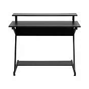 IDEA-100CM格倫鐵藝仿木紋Z型電腦桌(兩色可選) 深木紋+黑骨架