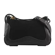 SEE BY CHLOE HANA HOBO 牛皮拼麂皮迷你肩背/斜背二用包 (黑色)