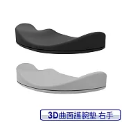 3D曲面手腕減壓護腕墊 右手版 灰色
