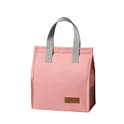 DF 童趣館 - 臻味極簡大容量防水防油手提保溫保冷餐袋便當袋 粉紅