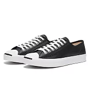 CONVERSE JP OX 開口笑 皮革 男女休閒鞋-黑-164224C US9 黑色