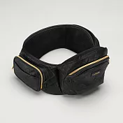 美國Tushbaby精品腰凳包 黑金時尚