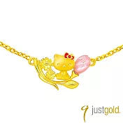 【Just Gold 鎮金店】HELLO KITTY鬱金香 黃金項鍊