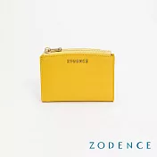 ZODENCE LIZ進口牛皮弧頂鑰匙零錢包 黃