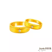 J’code真愛密碼金飾 命中註定黃金成對戒指