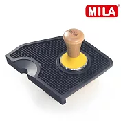 MILA 櫸木色彩矽膠填壓器58mm-黃色(附MILA 梯柱咖啡填壓墊)