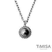 【TiMISA】珍心真意-白珍珠/黑珍珠 純鈦項鍊(E) 黑珍珠