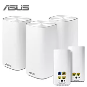 ASUS華碩 ZenWiFi AC Mini CD6 (白)三入組 無線路由器-CD6(3-PK)