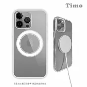 【Timo】iPhone 15 Pro Max MagSafe磁吸四角防摔透明手機保護殼套