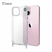 【Timo】iPhone 15 Plus專用 附釦環透明防摔手機保護殼(掛繩殼/背帶殼)
