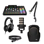 【超值套組】【RODE】Caster Pro 集成式混音工作台+Podmic 動圈式麥克風+PSA1+桌邊懸臂式麥克風架+ 正成公司貨