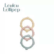 Loulou Lollipop 加拿大 咬咬環矽膠固齒器 (3入組) - 夢幻色