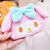 三麗鷗 美樂蒂 證件套零錢包 臉型包 票卡夾 識別證 卡套 My Melody 藍色
