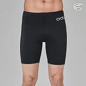 ADISI 男尼龍萊克五分泳褲AP2313113｜快乾 彈性 防曬 抗UV 游泳 水上活動 M 黑色