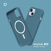 犀牛盾 iPhone 15 Plus (6.7吋) SolidSuit (MagSafe 相容) 防摔背蓋手機保護殼- 深海藍