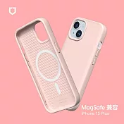 犀牛盾 iPhone 15 Plus (6.7吋) SolidSuit (MagSafe 相容) 防摔背蓋手機保護殼- 櫻花粉