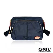 【OMC】多夾層智慧收納斜揹包X2960- 迷彩深藍