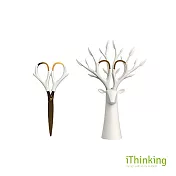 iThinking Lifetree生命樹鹿角造型多功能剪刀 (鍍鈦剪款) 白色