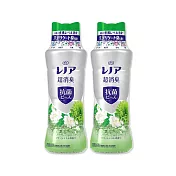 (2瓶任選超值組)日本P&G Lenor蘭諾-煮沸般超消臭汗味衣物除臭芳香顆粒香香豆490ml/瓶(香氛柔軟精,洗衣槽防霉,室內晾曬防臭劑,滾筒直立洗衣機適用) 陽光森林(綠色)*2