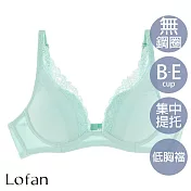 【Lofan 露蒂芬】爵士深V造波無鋼圈內衣(BA2230-GEN) L 湖水綠