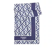 FENDI FF Logo 棉質及真絲圍巾/披肩 (藍色)