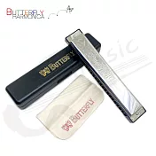 Butterfly 蝴蝶牌 複音24孔 口琴 A調 (硬盒)