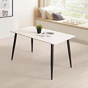 Homelike 喜家居130cm岩板鐵腳餐桌(2315)