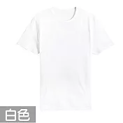 【男人幫】SL004＊純棉/精梳棉領口加厚圓領短袖素面T恤 S 白色