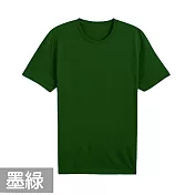 【男人幫】SL007＊純棉/精梳棉領口加厚圓領短袖素面T恤 XS 墨綠