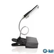 逸奇e-Kit 電池USB二合一/28顆LED亮白燈三段調節/百變蛇管立式夾燈 UL-8001_BK
