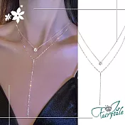 【伊飾童話】性感單鑽＊雙層Y型流蘇項鍊