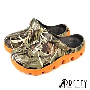【Pretty】男女 女大尺碼 洞洞鞋 雨鞋 防水鞋 布希鞋 拖鞋 涼鞋 穆勒鞋 迷彩 兩穿式 JP23 迷彩