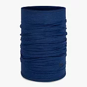 【BUFF西班牙】舒適素面 125 gsm美麗諾羊毛頭巾- 素面鈷藍