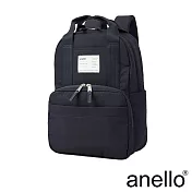 anello 休閒出遊 單色筆電後背包- 黑色