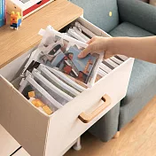 E.City_多功能透明網紗拉鍊袋3件組 白