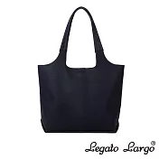 Legato Largo Lineare 仿舊皮面托特包 Regular size- 黑色