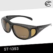 ADISI 偏光太陽眼鏡 ST-1393 / 城市綠洲 (墨鏡 套鏡 護目鏡 單車眼鏡 運動眼鏡) 透明黑框/深茶片