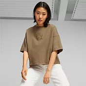 PUMA 流行系列Infuse女寬鬆短袖T恤(F) -棕-62144385 S 棕色