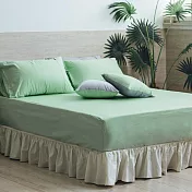 【麗塔寢飾】60支紗精梳棉 單人床包枕套二件組 Magic colors 湖水綠