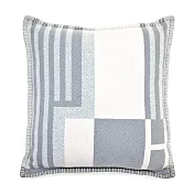 Hermes 愛馬仕 Ithaque 緹花織羊毛與喀什米爾混紡抱枕(50cm) 50cm/珍珠灰