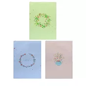 E.City_花色霧面密封拉邊衣物收納袋3入組 中款