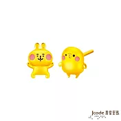 J’code真愛密碼金飾 卡娜赫拉的小動物-樂活P助和粉紅兔兔黃金耳環