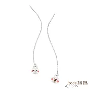 J’code真愛密碼銀飾 卡娜赫拉的小動物-愛戀P助和粉紅兔兔純銀耳環