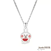 J’code真愛密碼銀飾 卡娜赫拉的小動物-西瓜粉紅兔兔純銀墜子 送白鋼項鍊