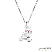 J’code真愛密碼銀飾 卡娜赫拉的小動物-兜風粉紅兔兔純銀墜子  送白鋼項鍊