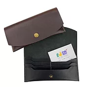 【與麥子們攜手合作】極簡系 純手工製真皮長夾 示意